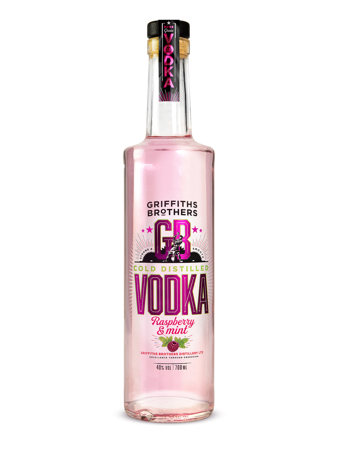 Griffiths Brothers Limited Edition "Raspberry and Mint Vodka" - 70cl - 40%