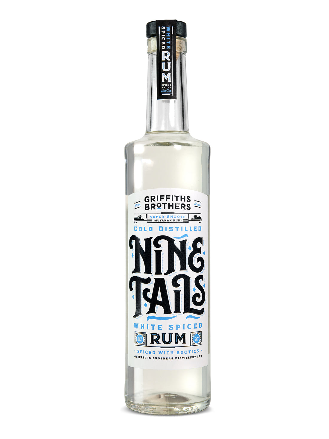 Griffiths Brothers Nine Tails Cold-distilled White Spiced Rum (70cl, 4