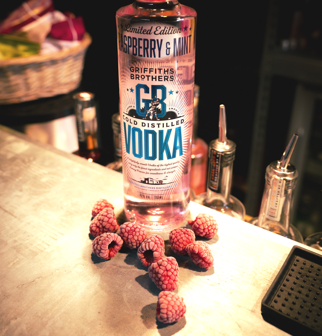 Griffiths Brothers Raspberry & Mint Vodka (70cl, 42%)